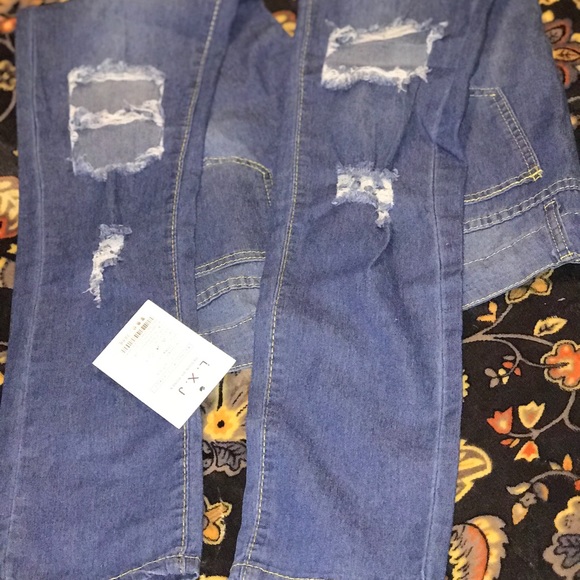 LXJ SKINNY Jeans NWT - SIZE L but MEASURE 27.5 - Picture 3 of 7